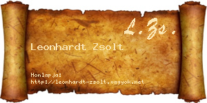 Leonhardt Zsolt névjegykártya